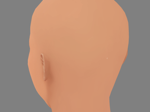 Testa di Naomi Sharon - Senza capelli - Testa in polietilene bassa per il gioco Modello 3D