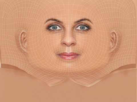 Natalia Tena Head - No Hair - Laag poly hoofd voor wild 3D Model