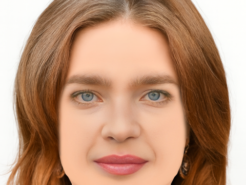 Natalia Vodianova Kafa - Saçsız - Oyun için düşük poli kafa 3D Model
