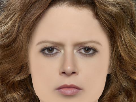 나타샤 리온 헤드 - 머리카락 없음 - 게임용 로우 폴리 헤드 3D 모델