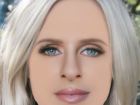 니키 힐튼 헤드 - 머리카락 없음 - 게임용 로우 폴리 헤드 3D 모델