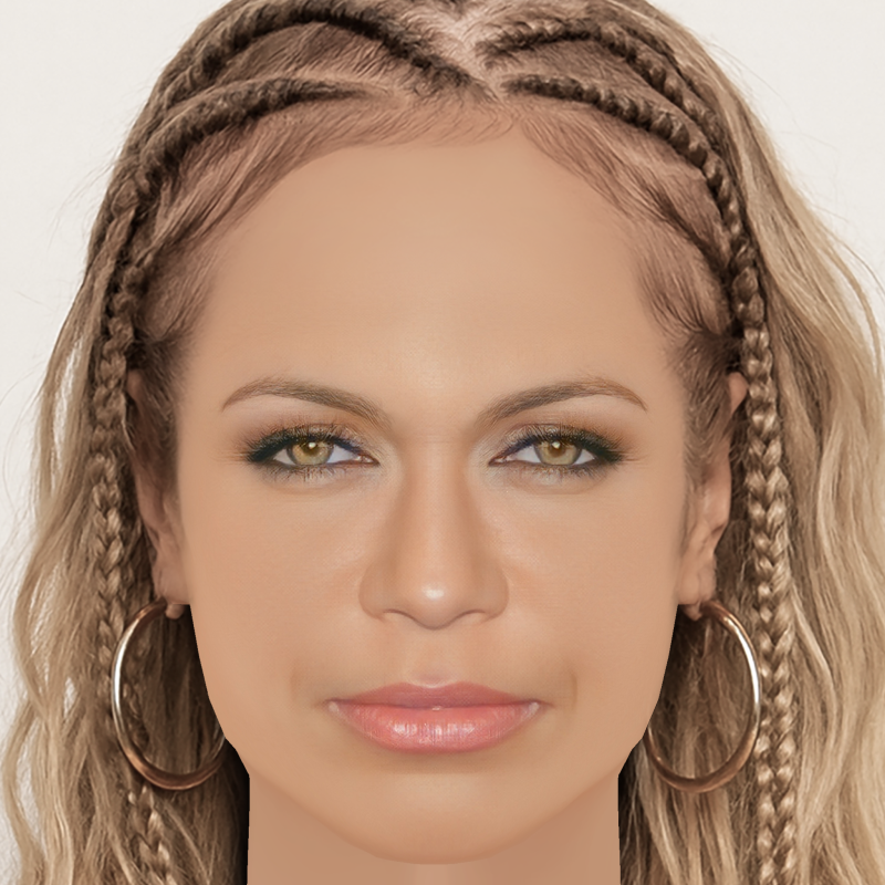 Nicole Ari Parker Head - No Hair - Low poly head for game 3D Model .c4d .max .obj .3ds .fbx .stl .blend