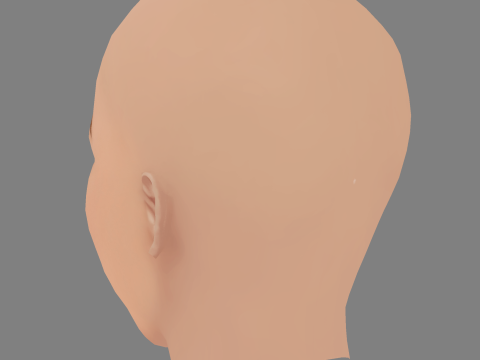 Nicole Brydon Bloom Head - No Hair - ゲーム用の低ポリヘッド 3Dモデル