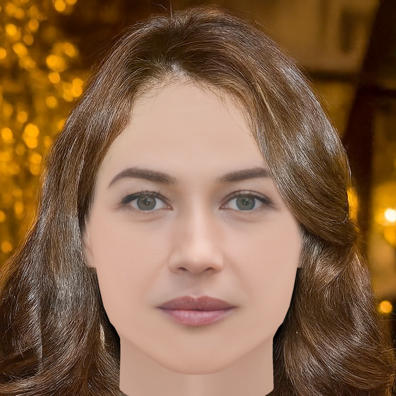 Olga Kurylenko Head - Sem cabelo - Cabeça baixa poli para jogo Modelo 3D .c4d .max .obj .3ds .fbx .stl .blend