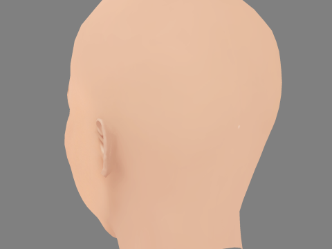 ओलिविया वाइल्ड हेड - नो हेयर - गेम के लिए लो पॉली हेड 3D मॉडल