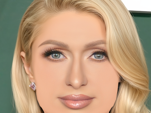 Paris Hilton Head - Senza capelli - Testa bassa in poliestere per il gioco Modello 3D