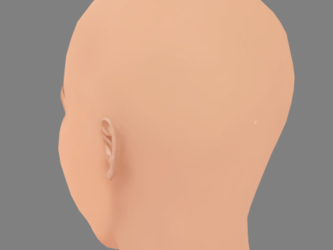 पेरिस हिल्टन हेड - नो हेयर - गेम के लिए लो पॉली हेड 3D मॉडल