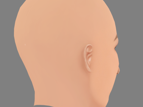 पेरिस हिल्टन हेड - नो हेयर - गेम के लिए लो पॉली हेड 3D मॉडल