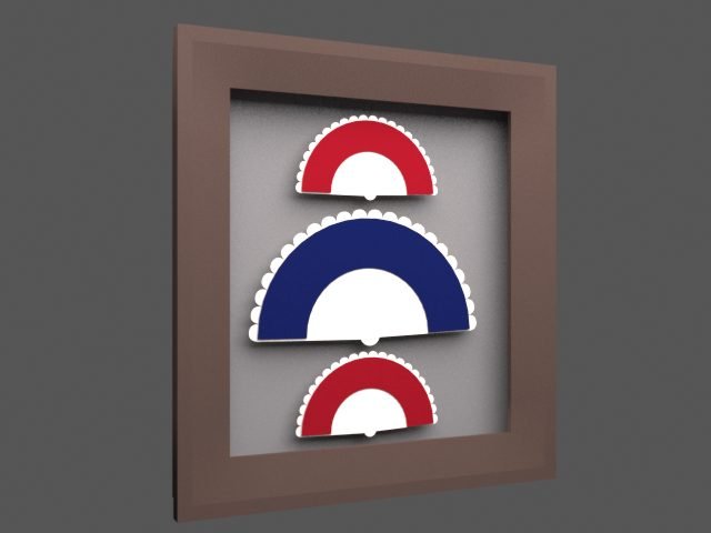 hand fan Model 3D .c4d .max .obj .3ds .fbx .stl .blend 