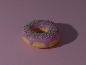 donut with icing 3Dモデル