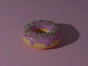 pączek z lukrem Model 3D