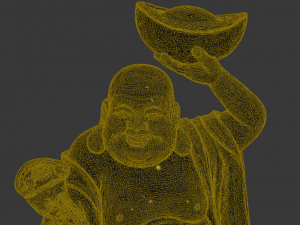 golden buddha sculpture jewellery jewelry 3D-Modell