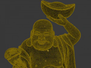 golden buddha sculpture jewellery jewelry 3D Model