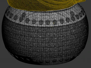 golden buddha sculpture jewellery jewelry 3D Model