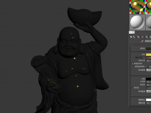 golden buddha sculpture jewellery jewelry 3D Model