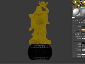 golden buddha sculpture jewellery jewelry 3D Model