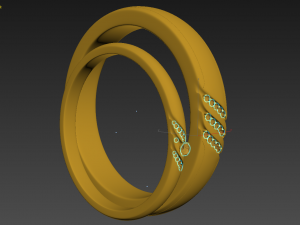 wedding rings gold diamond ornaments jewelry pearls and jewels 3D Model