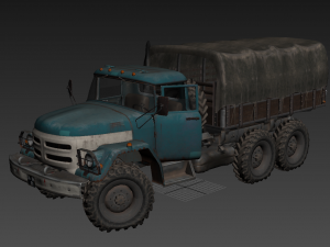 pbr truck carry-all transport vehicle military vehicles car 3Dモデル