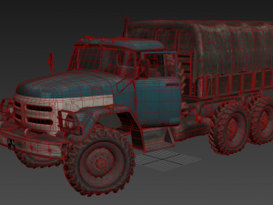 pbr truck carry-all transport vehicle military vehicles car 3Dモデル