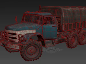 pbr truck carry-all transport vehicle military vehicles car 3D Model