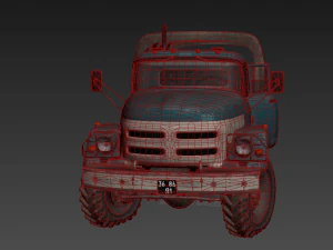 pbr truck carry-all transport vehicle military vehicles car 3D Model