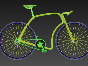 bike cycle bmx wheels cyclist wheel biker bicycle cycling 3D Model