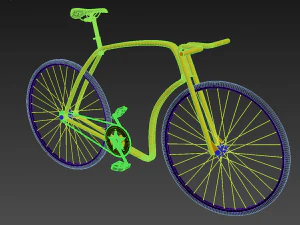bike cycle bmx wheels cyclist wheel biker bicycle cycling 3D Model
