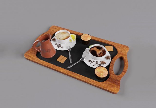 cup with coffee breakfast accessory beverage ceramic decor dining Modèle 3D .c4d .max .obj .3ds .fbx .stl .blend