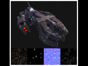 science fiction spacecraft scifi space ship Modelo 3D