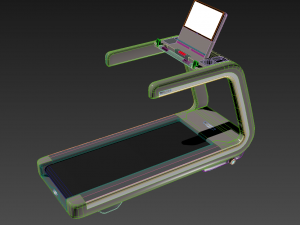treadmill strength weight fitness active man exercise cardio gym 3Dモデル