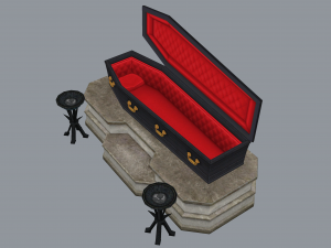 vampire coffin Model 3D