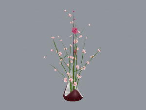 rose branch with blossoms Modelo 3D