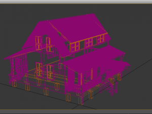 wood anglo caribbean vernacular buidling 03 Model 3D