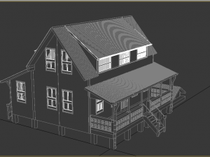 wood anglo caribbean vernacular buidling 03 Model 3D