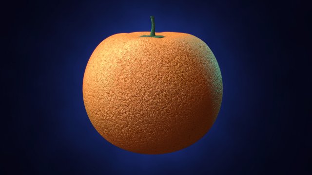 low poly orange 3D 模型 .c4d .max .obj .3ds .fbx .stl .blend 