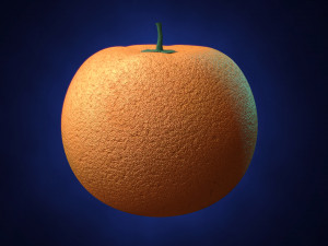 low poly orange Model 3D