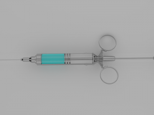 vaccine covid-19 syringe blue Modelo 3D