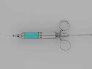 vaccine covid-19 syringe blue 3D Model