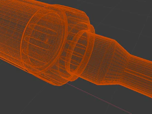 vaccine covid-19 syringe blue 3D Model