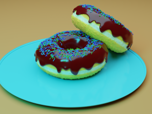 donut with chocolate frosting 3Dモデル