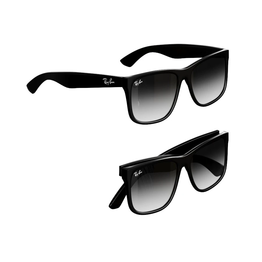 rayban sunglass justin classic 3D Model .c4d .max .obj .3ds .fbx .stl .blend 