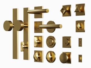 door handle by school house Modelo 3D