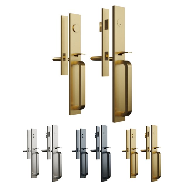door handle set 01 by school house Modelo 3D .c4d .max .obj .3ds .fbx .stl .blend 
