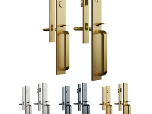door handle set 01 by school house 3D Model