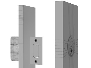door handle set 01 by school house Modelo 3D