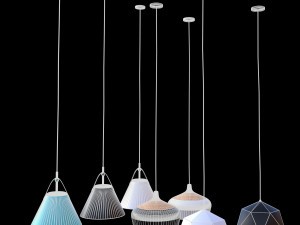 nordic pendant light collection 3D Модель