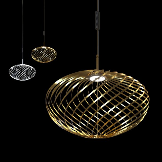spring pendant light tomdixon 3D मॉडल .c4d .max .obj .3ds .fbx .stl .blend 