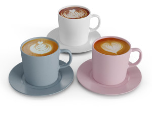 Cappuccino Mug coffee Art Modelo 3D