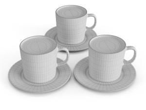 Cappuccino Mug coffee Art 3D Model