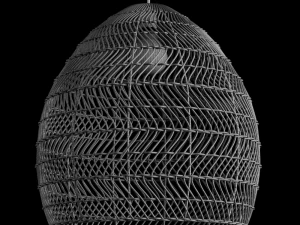 Lampe suspendue en rotin Modèle 3D